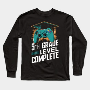 5th Grade Level Complete: Gamer Graduation Design Long Sleeve T-Shirt